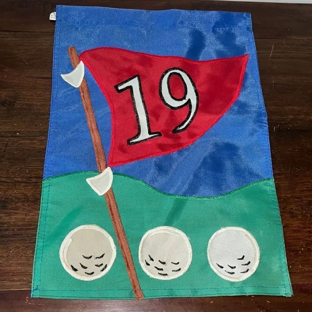 Golf house garden flag decoration the 19th hole for your backyard fun